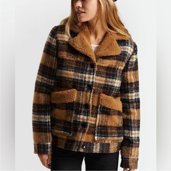 NWT Brixton Women’s Nouvelle Coat Lion Plaid Large - Picture 2 of 10